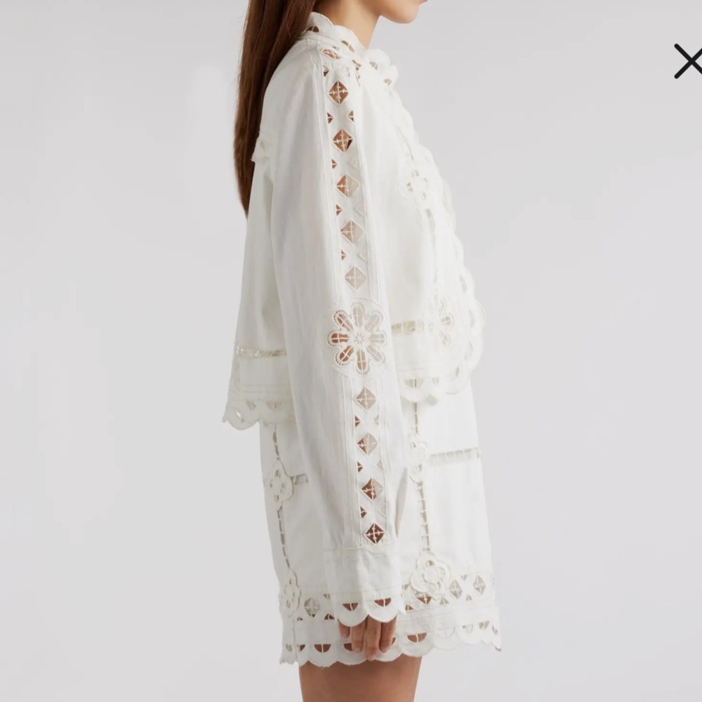 NWT Praline Eyelet Embroidered Long Sleeve Cotton Dress - Picture 11 of 13